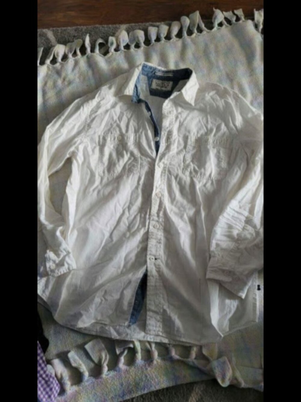 Men's size large white button down shirt